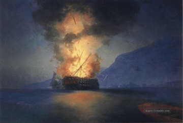  aiwasowski - Ivan Aivazovsky explodiert Schiff Seestücke
